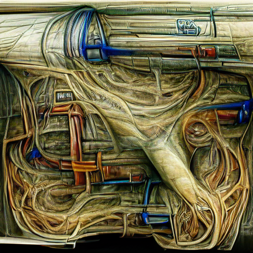 sketch of internet is a series of tubes by Leonardo Da Vinci, VQGAN+CLIP, December 2021 - @anotherjesse